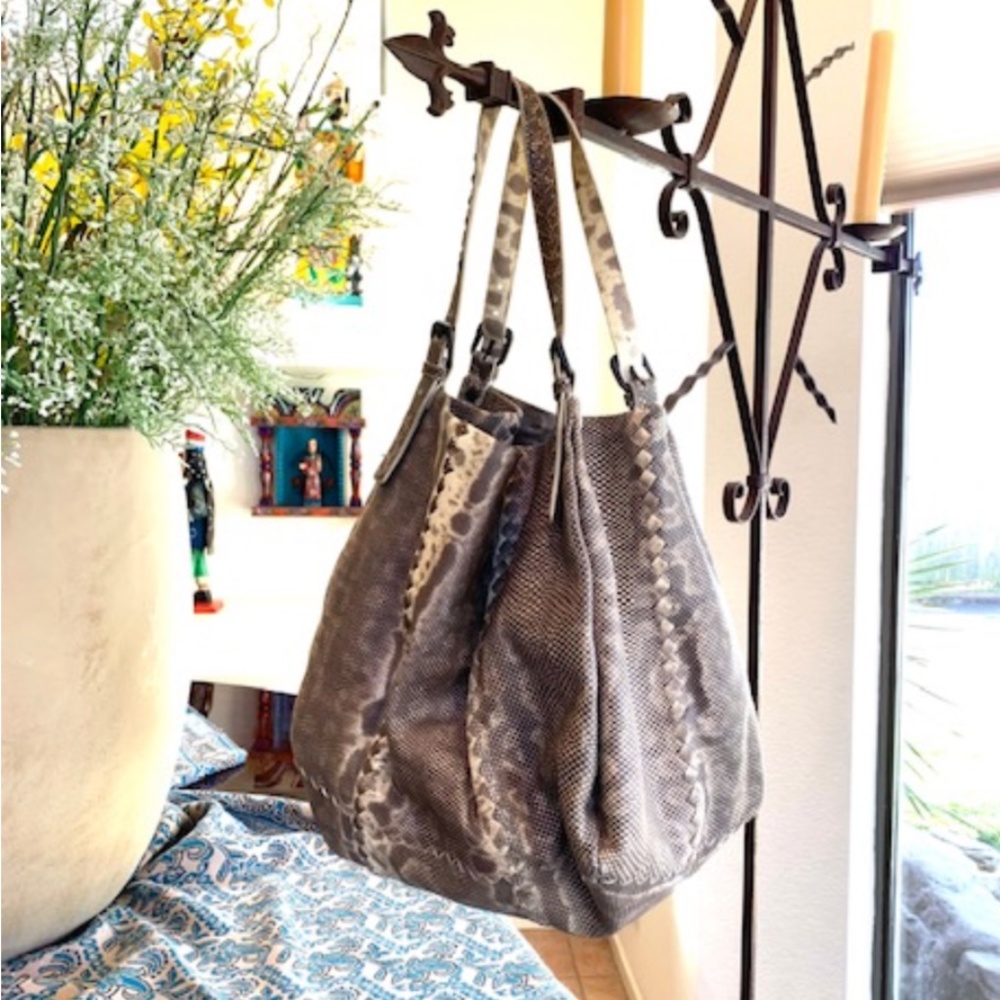 Bottega Veneta Snakeskin Large Tote